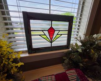 Vintage Stained Glass Window