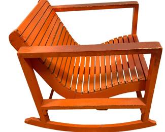 Orange Rocking Chair 3 silo