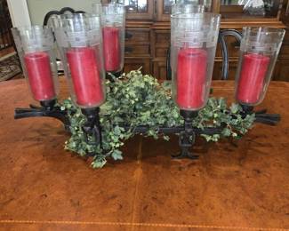 Decorative Wrought Iron Candelabra Centerpiece