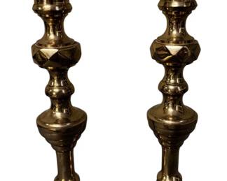 Pair of Solid Brass Candlesticks