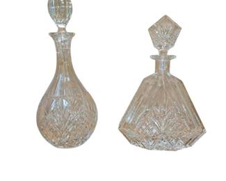 2 Crystal Glass Decanters