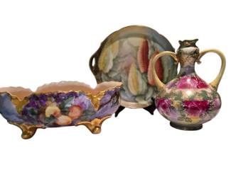 3 Lovely Handpainted Porcelain Pieces