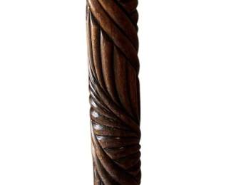 Beautiful Antique Hand Carved Mahogany Wood Torchere Plant Stand