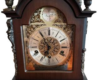 Vintage Tempus Fugite Mantel Clock with Key