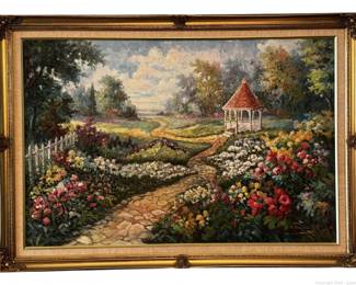 Beautiful Framed W Maxwell Original Oil Painting on Canvas Signed