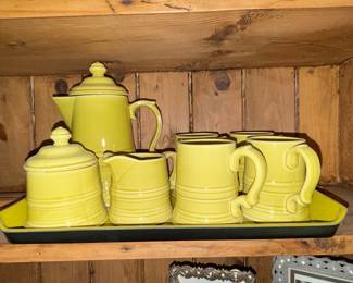 Fiesta Ware Yellow Coffee Service Set
