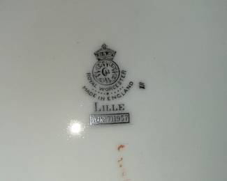 Royal Worcester Lille Porcelain Plate