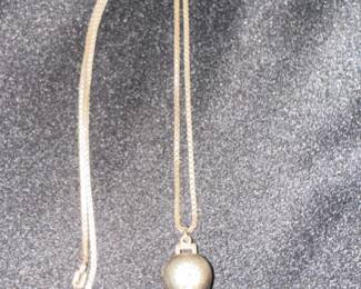 Sterling Silver Bell Pendant Necklace