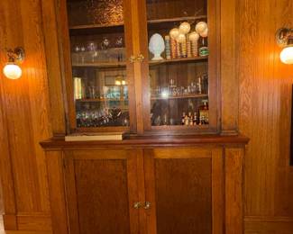 Antique Oak China Cabinet