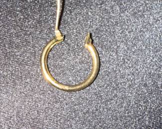 14k Yellow Gold Hoop Earring