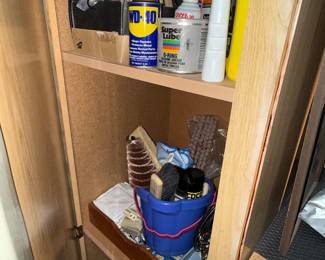 Assorted Household Maintenance and Cleaning Supplies - RV/Camper Storage