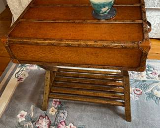 Vintage Steamer Trunk Side Table