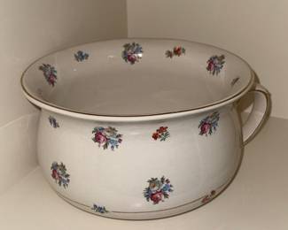 Victorian Floral Ceramic Chamber Pot