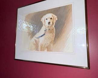 Golden Retriever Puppy Watercolor Print