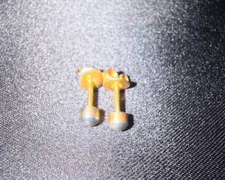 14k Yellow Gold Ball Stud Earrings