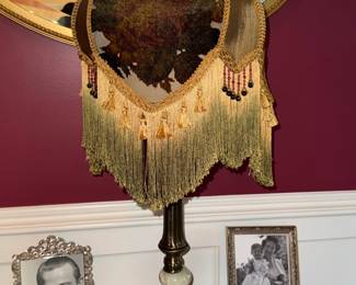 Vintage Victorian Style Lampshade with Tassels and Beading