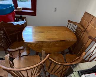 Vintage Ercol Drop Leaf Dining Table and Chairs Set