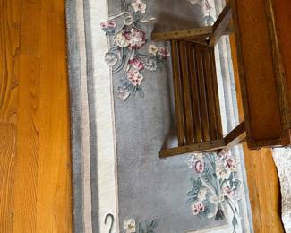 Chinese Art Deco Floral Area Rug