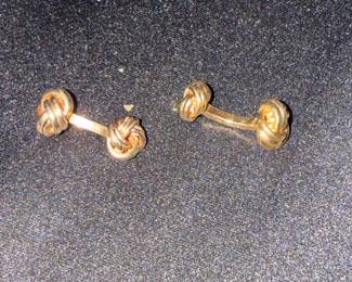 Tiffany & Co. 14k Gold Knot Cufflinks