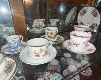 Assorted Vintage Tea Cups and Saucers