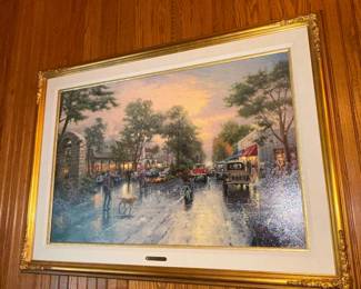 Thomas Kinkade "Hometown Morning" Limited Edition Art Print