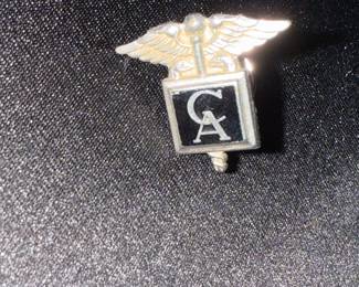 Caduceus with CA Monogram Pin - Civil Air Patrol?