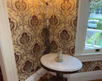 Victorian Marble Top Pedestal Table