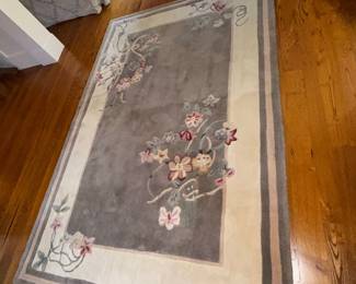 Chinese Art Deco Floral Area Rug