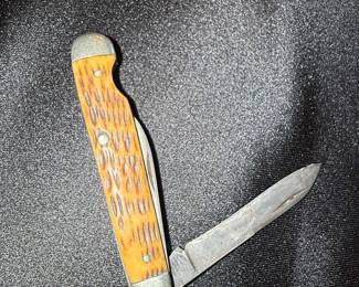 Vintage Case XX "Peachseed" Jigged Bone Two-Blade Folding Pocket Knife