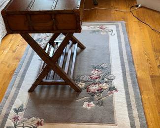 Floral Border Area Rug
