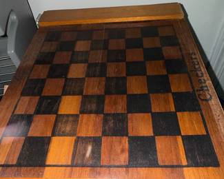 Vintage 1993 Coca-Cola Wooden Crate with Integrated Checkerboard Top and Game Pieces