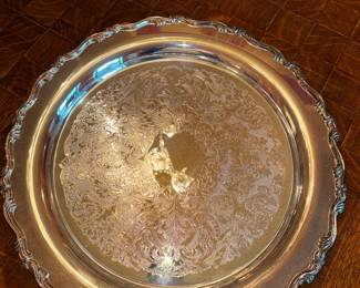 Oneida Georgian Scroll Silver Plated Serving Tray