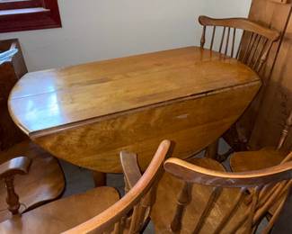 Vintage Ercol Drop Leaf Dining Table and Chairs Set