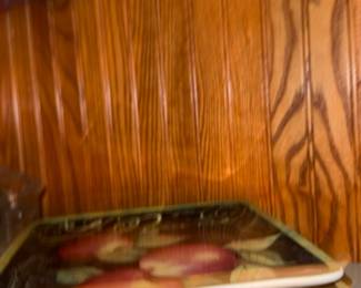 Set of 4 "Apple Harvest" Melamine Dinner Plates