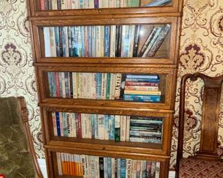 Globe Wernicke Oak 5-Stack Barrister Bookcase