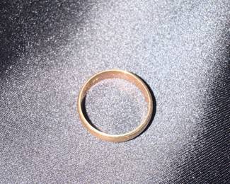 14K Yellow Gold Engraved Wedding Band