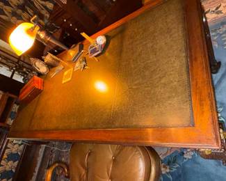 Chippendale Style Mahogany Ball and Claw Foot Writing Desk