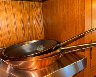 Mauviel M'Heritage 150 B Copper Sauté Pan with Brass Handle