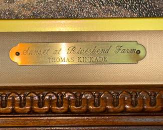 Thomas Kinkade "Sunset at Riverbend Farm" Lithograph