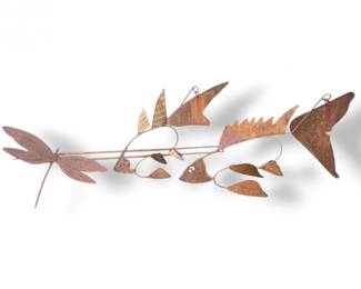 79 RusticMetalYardArtStakesFishDragonflyGardenSculptures