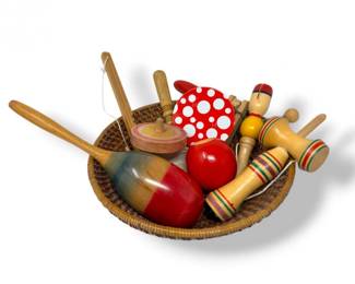 35 VintageWoodenMusicalInstrumentsFolkToys