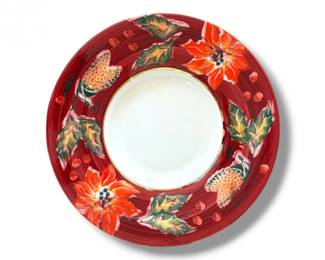 116 ExtraLargeDisegnobyVarrmPoinsettiaBowlItaly