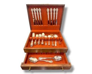 1 InternationalSterlingJoanofArcFlatwareSetwCase