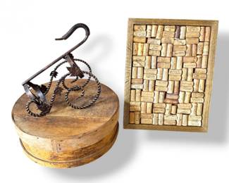 66 FramedWineCorkArtMetalWineHolderWoodenCheeseBox