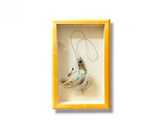 59 FeatherFishingLureinShadowBoxDisplay