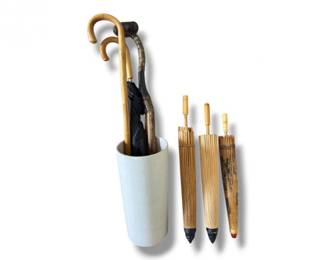 92 UmbrellaStandwCanesUmbrellasDecorativeAsianPaperParasols