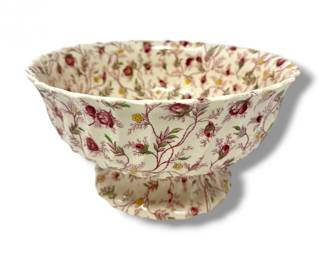 108 CopelandSpodeRosebudChintzFootedBowl