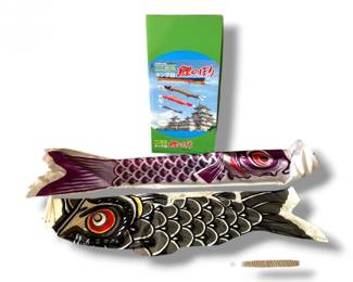 123 JapaneseKoinoboriCarpWindsockSetwPoleAccessoriesinBox