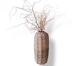 7 TallWovenRattanFloorVasewBranches