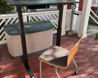Standing desk and chair